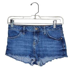 TopShop Moto Daisy Cut-Off Jean Shorts Blue Denim Size 4